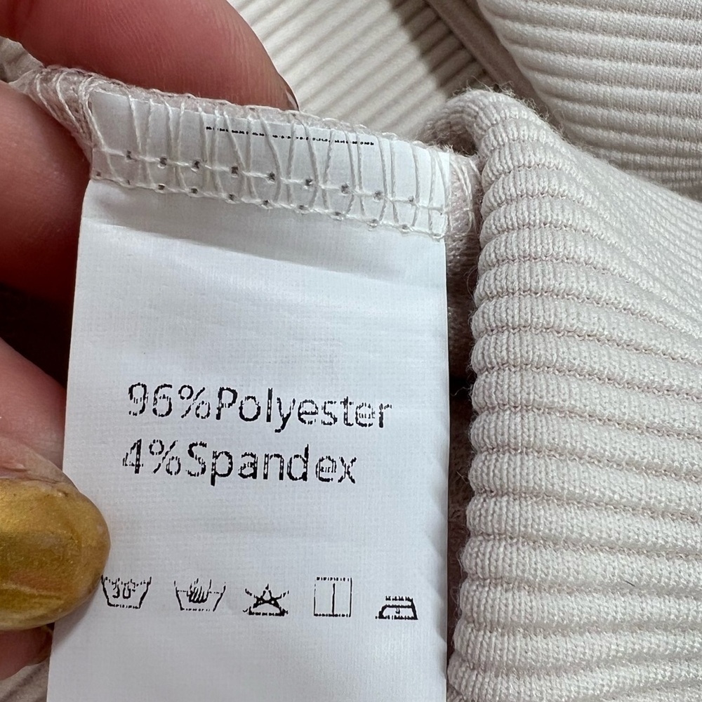 Trendy Queen Half Zip Pullover Sweatshirt Size Large NEW Beige - Picture 12 of 14